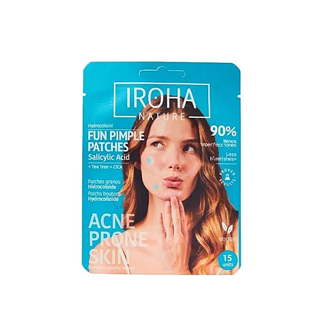 Parches para espinillas de Iroha Nature con ácido salicílico.